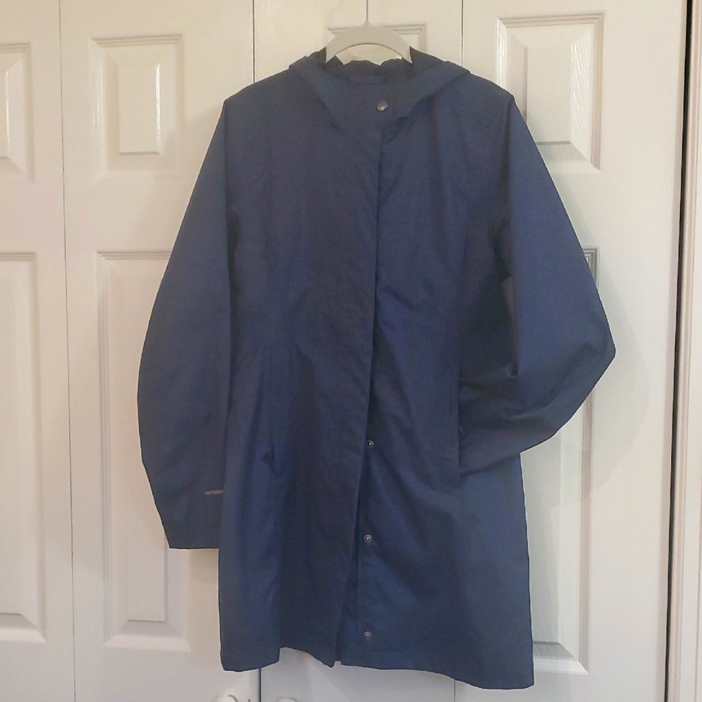 Eddie Bauer Classic A-Line Navy Rain  Jacket